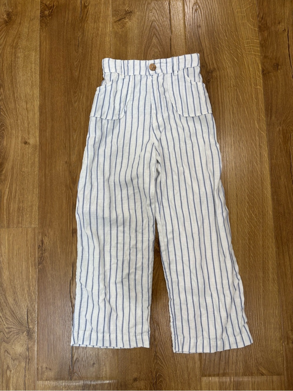 Zara Striped Linen Cotton Pants